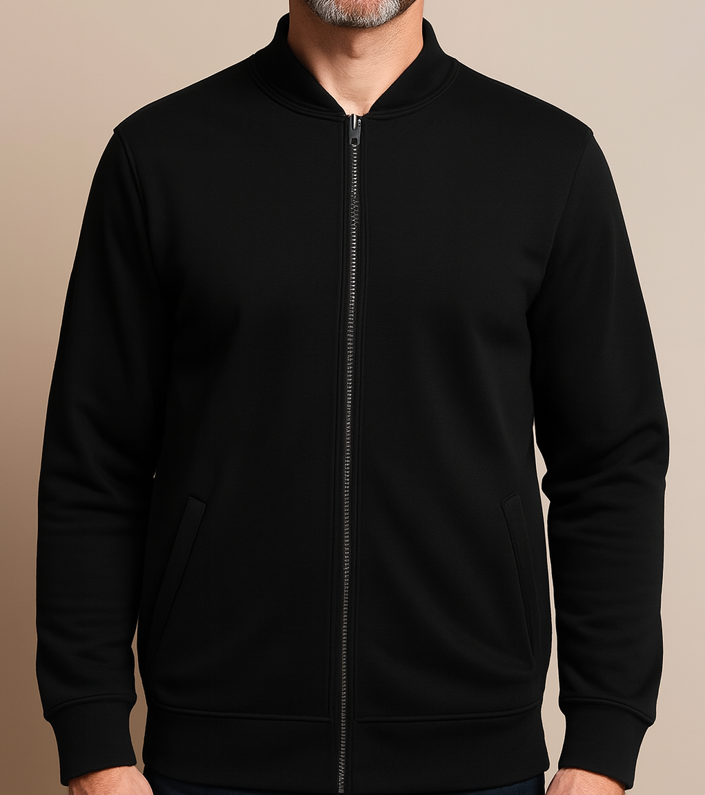 Premium Zipper Jacket For Men | French Fleece Fabric | Smart Look, Comfortable Wear, Easy Wash