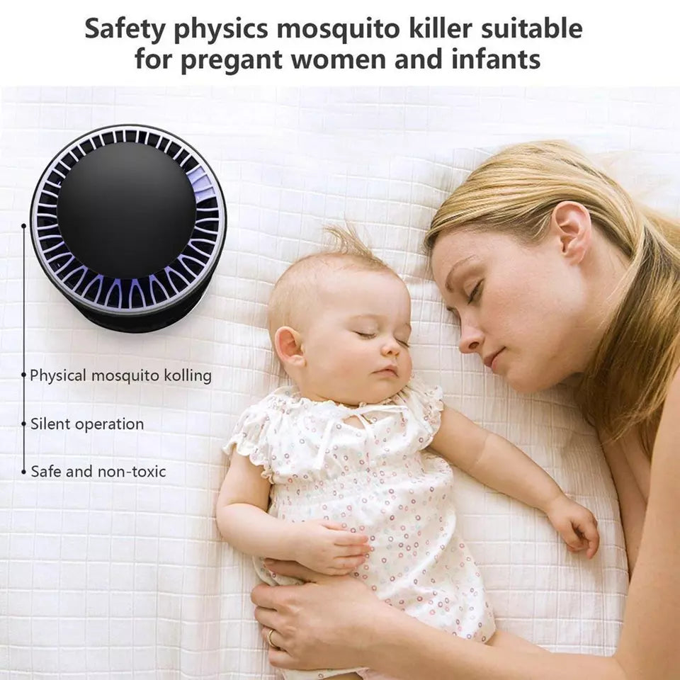 Mosquito Trap with Killer Lamp | Eco Friendly Chemical Free USB Connected UV LED Light Fly Bug Di-Speller with Suction Fan Repellent Lamp