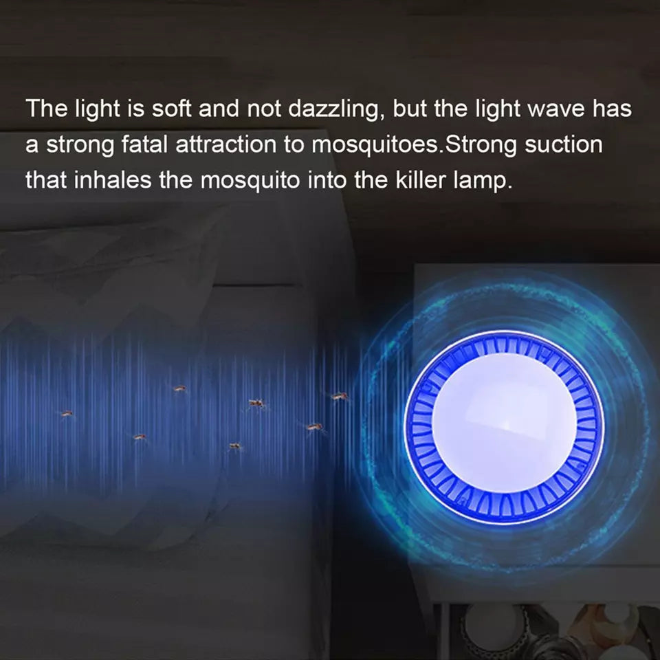 Mosquito Trap with Killer Lamp | Eco Friendly Chemical Free USB Connected UV LED Light Fly Bug Di-Speller with Suction Fan Repellent Lamp