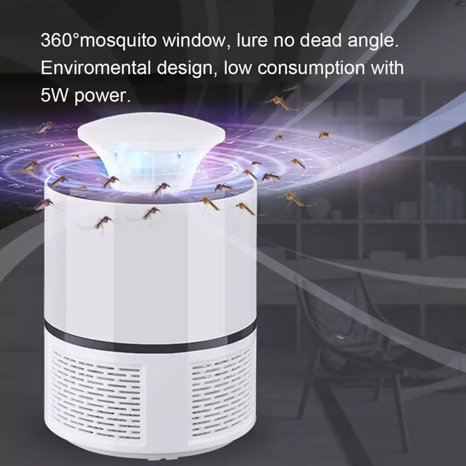 Mosquito Trap with Killer Lamp | Eco Friendly Chemical Free USB Connected UV LED Light Fly Bug Di-Speller with Suction Fan Repellent Lamp