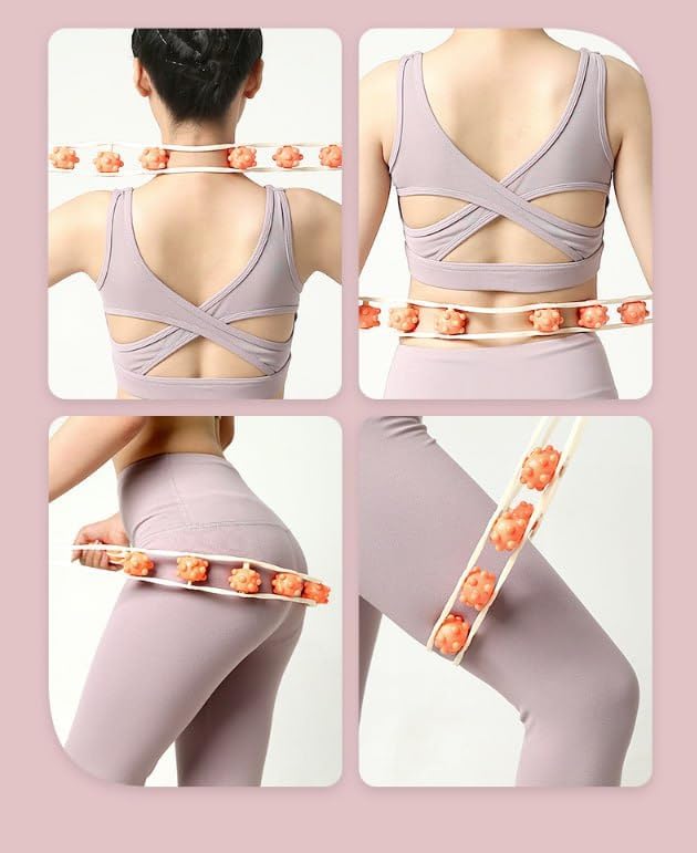 Multifunctional Bump Ball Full body massager | Muscle Relaxation Body Massage 8 Balls Ergonomic Handle Roller