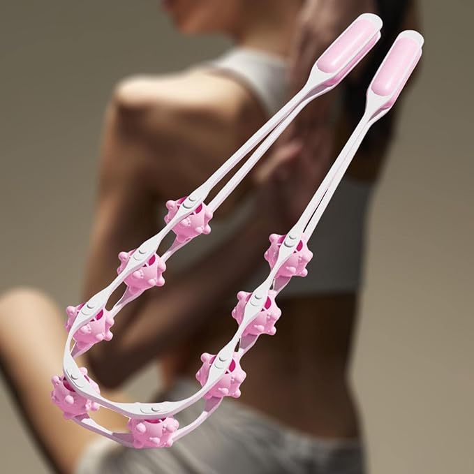 Multifunctional Bump Ball Full body massager | Muscle Relaxation Body Massage 8 Balls Ergonomic Handle Roller