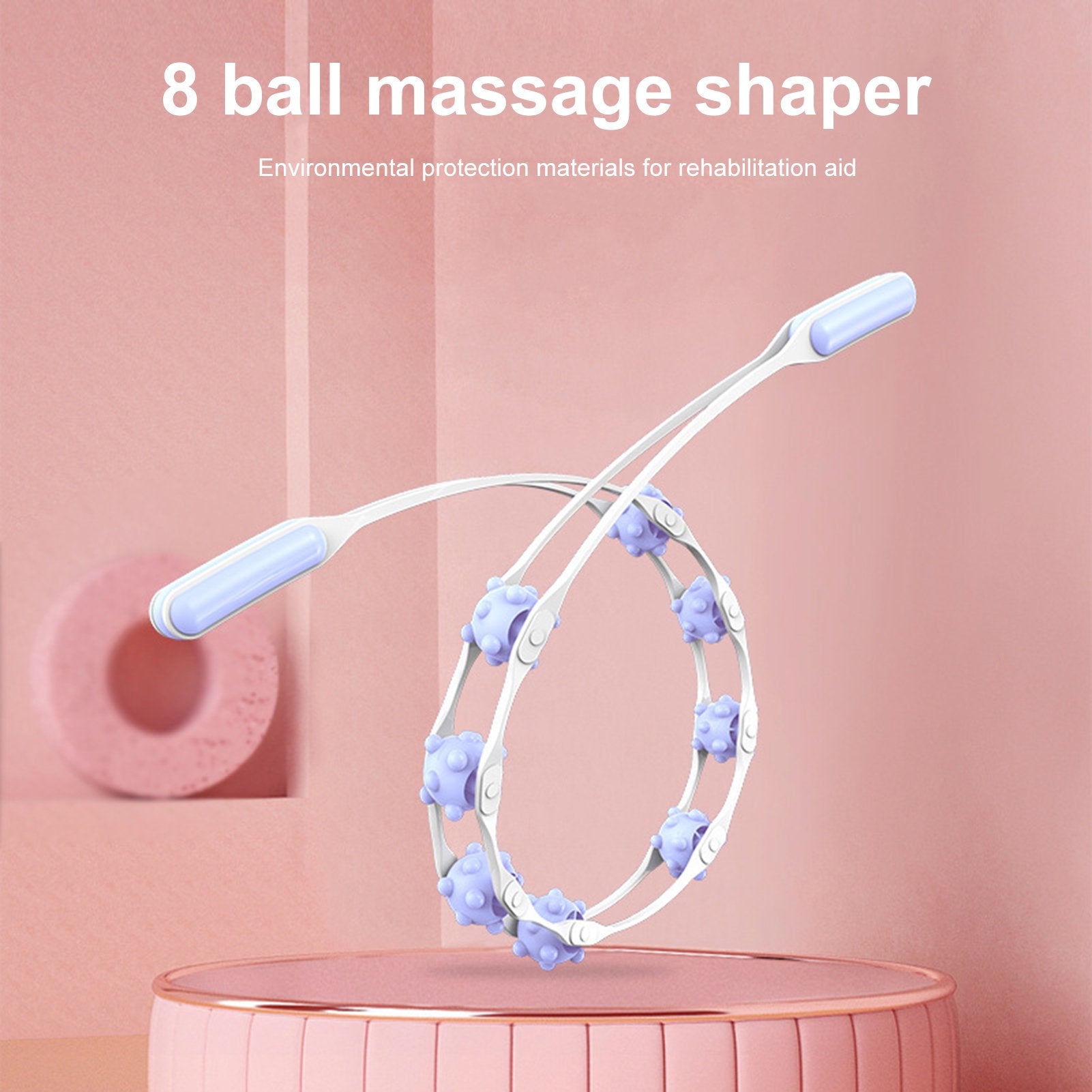 Multifunctional Bump Ball Full body massager | Muscle Relaxation Body Massage 8 Balls Ergonomic Handle Roller