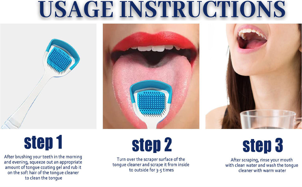Tongue Cleaner Brush with Soft Silicone Bristles – Oral Hygiene Tool for Fresh Breath & Bacteria Removal - Tongue Cleaner - Tongue Scraper - Bad Breath Remover - Random Color