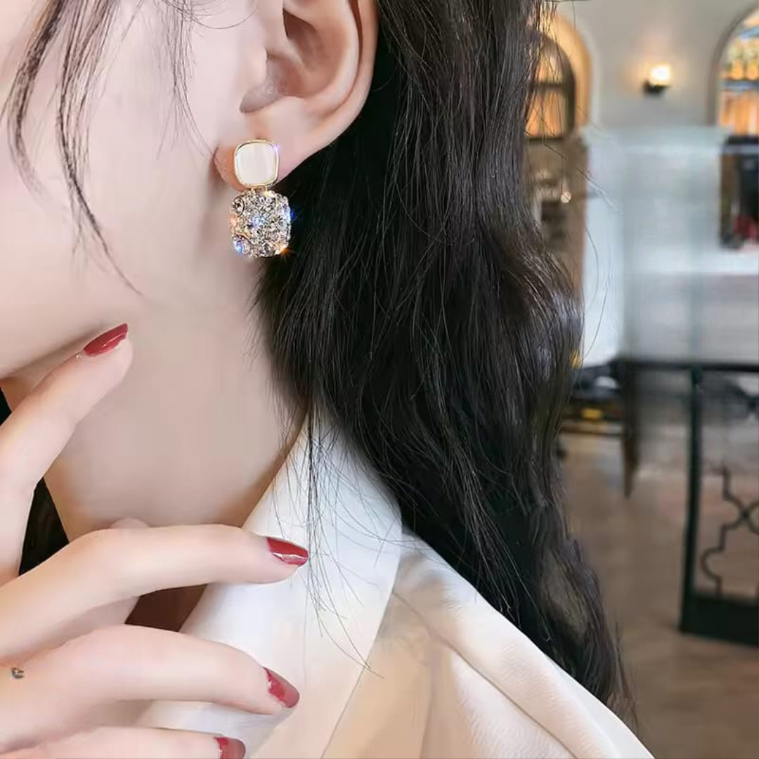 PJT-984 Fashion Rhinestone Square Earrings For Women Women Jewelry Party Accessries Gift -