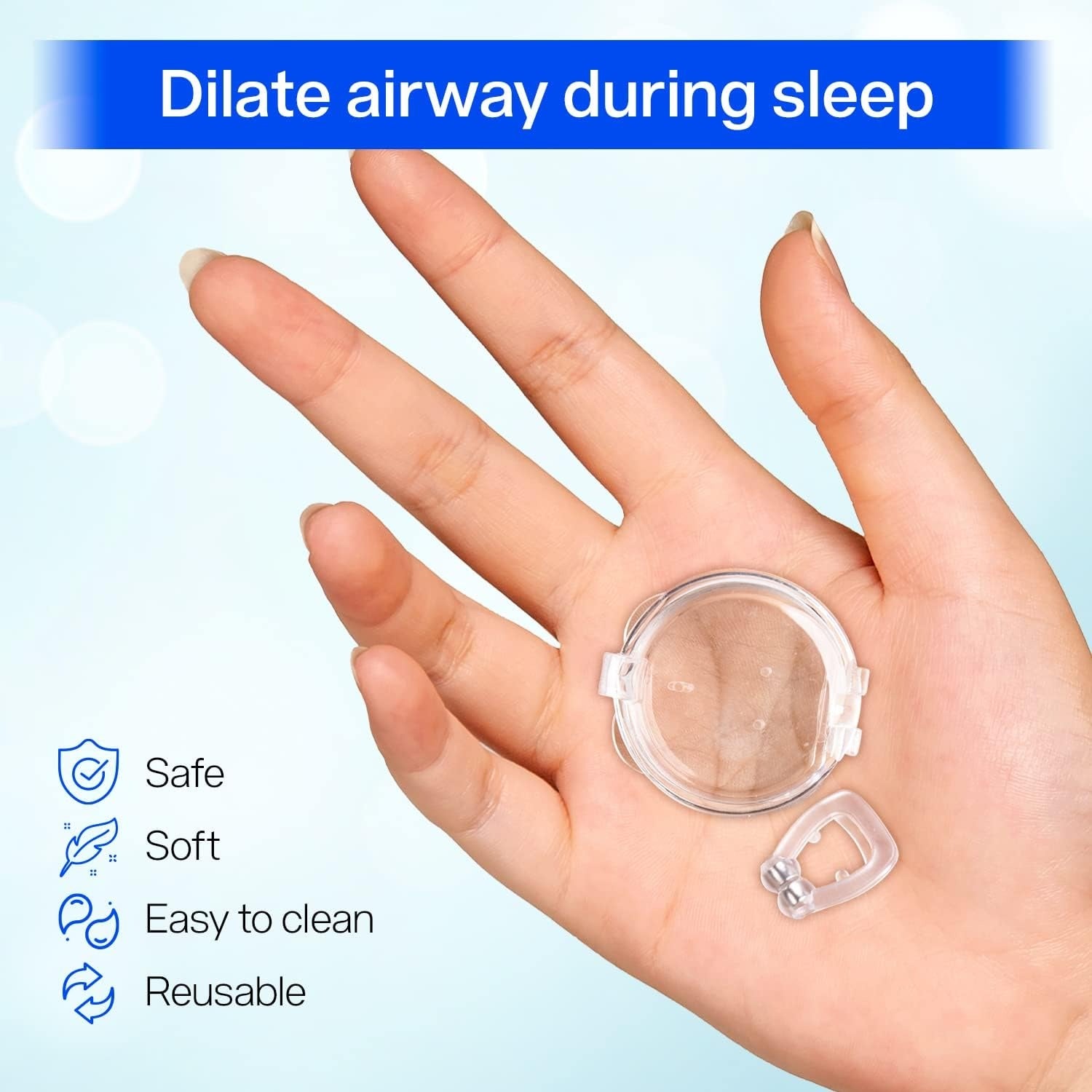 Silicone Magnet Nose Clip – Anti Snore Device for Sleeping, Best Quality, Pack of 4