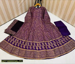 Kataan Silk Stitched 3pc Full Print Kataan Silk Maxi