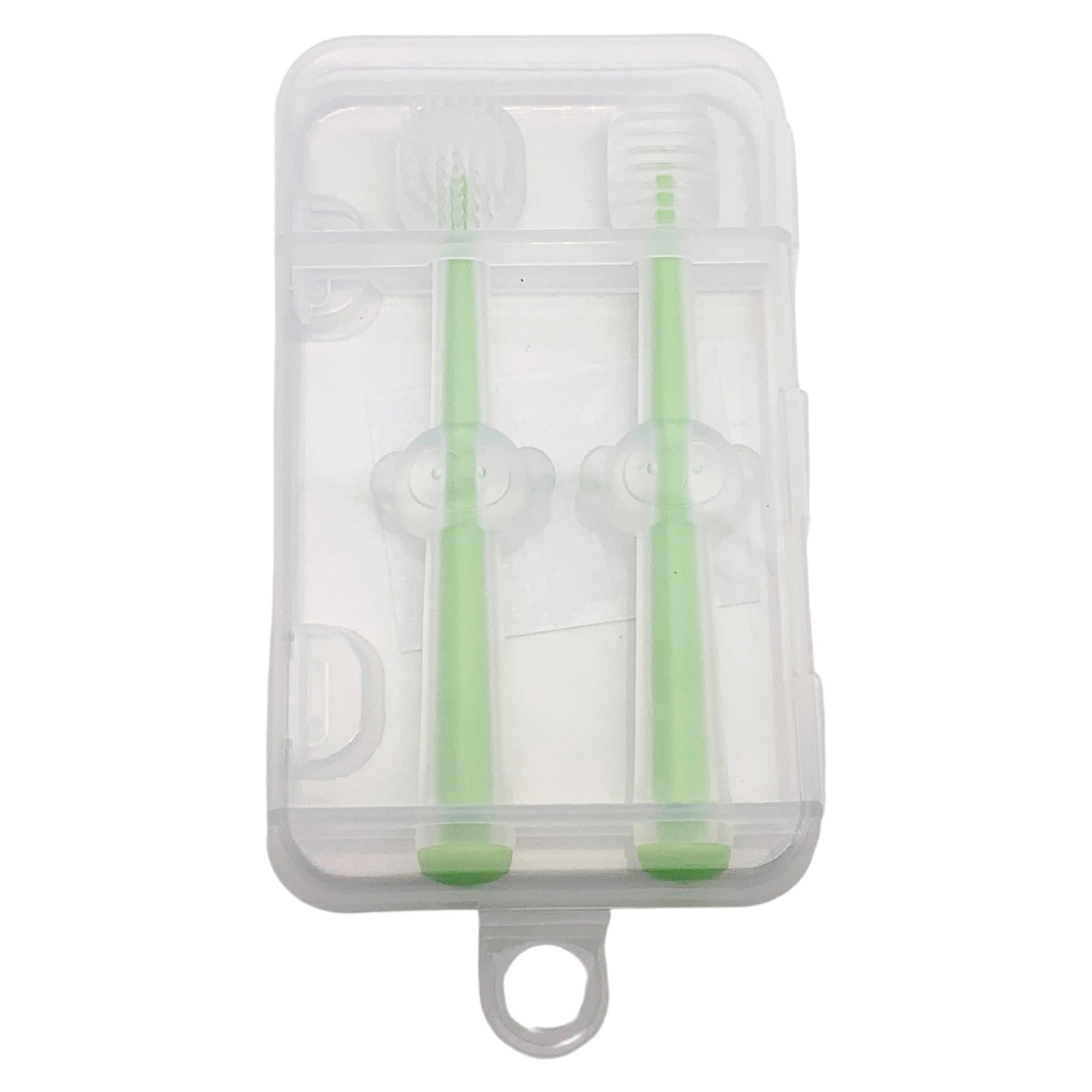 Infant Baby Silicone Toothbrush & Tongue Cleaner – Pack of 2 with PP Storage Box for Oral Care