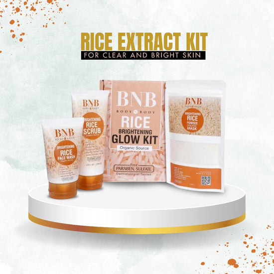 Bnb Whitening Rice Extract Bright & Glow Kit (with Box)