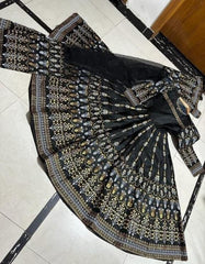 Stitched 3pc Full Print Kataan Silk Maxi