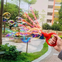 Holes Bubble Wand Handheld Smiling Face Bubble Stick Blower Maker Outdoor Activity Fun Soap Blowing Toys Gifts (random Color)
