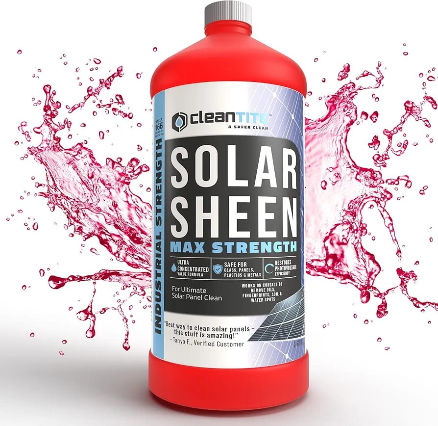 Solar Sheen – Premium 200ml Solar Panel Cleaner | High-Performance, Streak-Free Cleaning Solution for Dust, Dirt, and Residue Removal