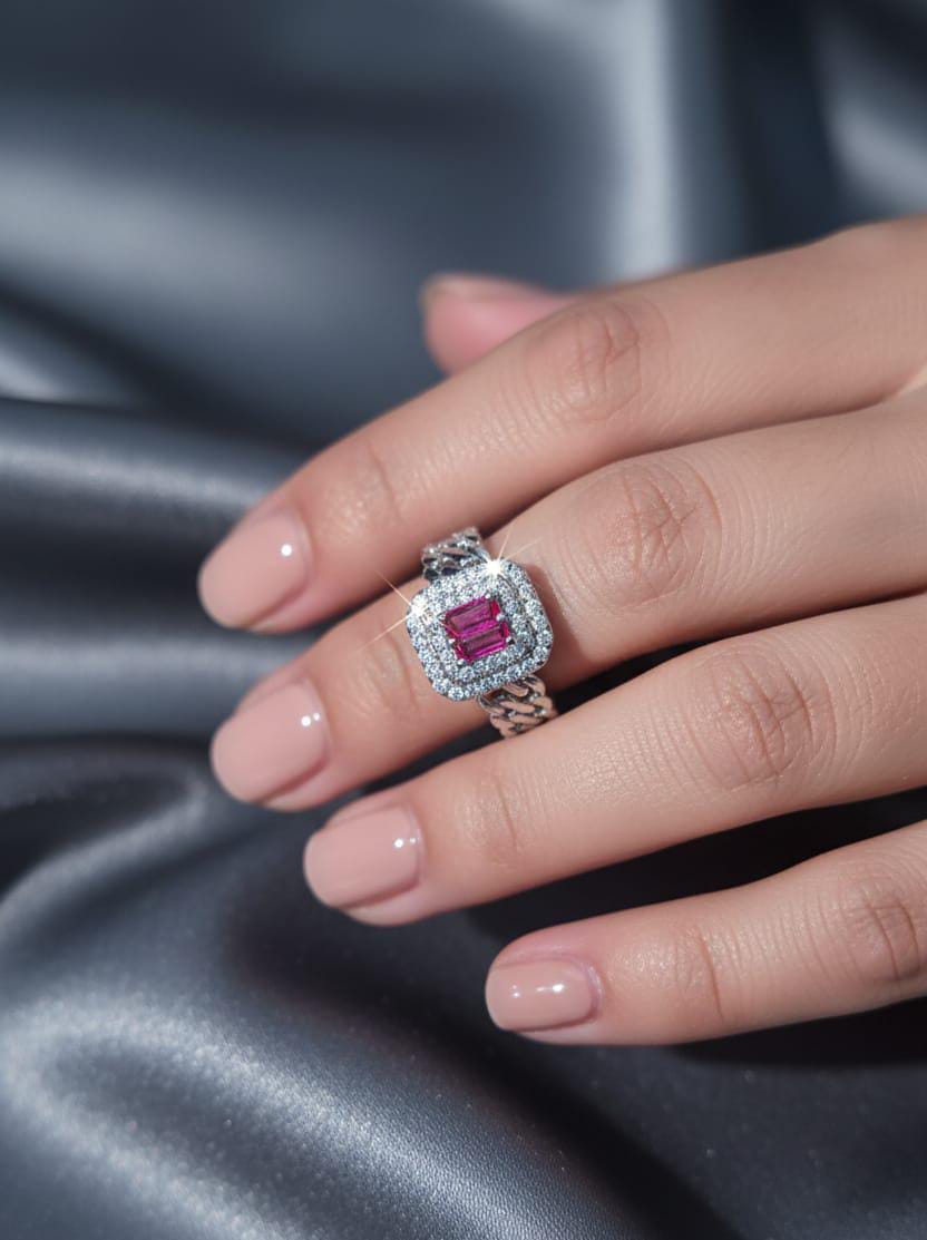 Sparkling Zircon Rings For Women | Stylish Crystal Design Fashion Jewelry For Daily And Party Wear PXJ-133