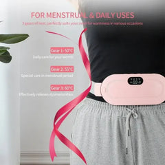 Cramp Belt Heating Pad Menstrual Cramp Relieve Therapy Vibration Massager Heating Belt (random Color)