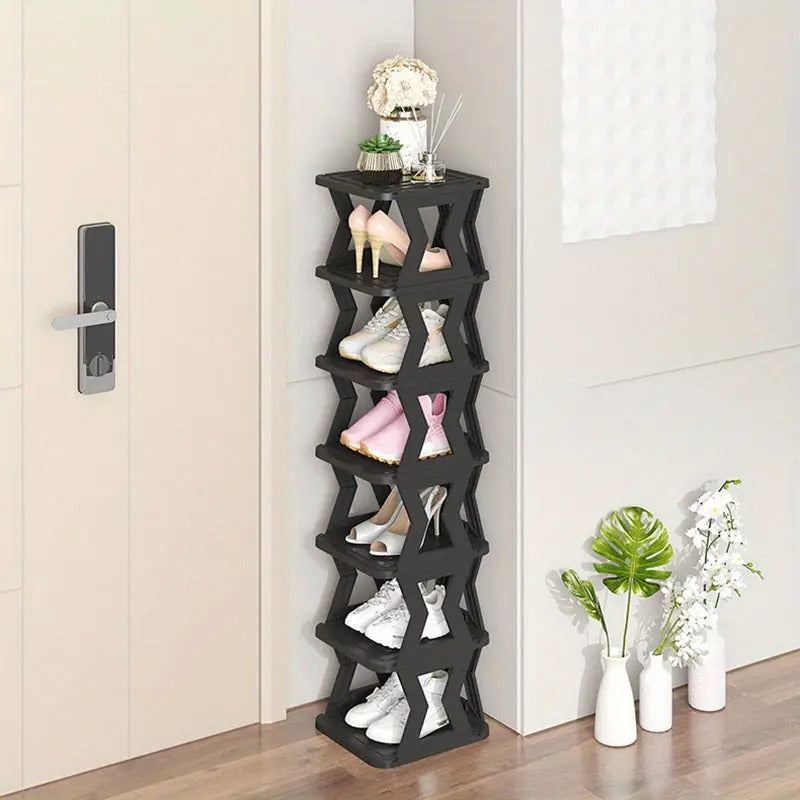 6 Floor Shoe Rack - 6 Tier Shoe Rack - Shoe Rack- Unique X Design Shoe Rack- High Quality - Without Box -