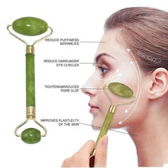 Jade Roller & Gua Sha Set Face Roller And Gua Sha Facial Tools For Skin Care Routine And Puffiness-green