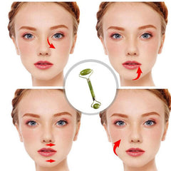 Jade Roller & Gua Sha Set Face Roller And Gua Sha Facial Tools For Skin Care Routine And Puffiness-green