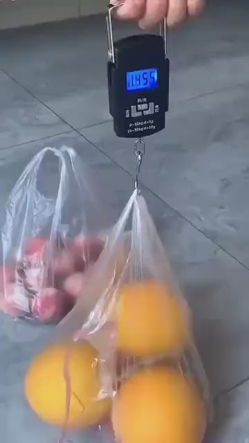 50kg Portable Digital Hanging Scale with Hook – Electronic Luggage, Fishing, Kitchen & Travel Weight Machine