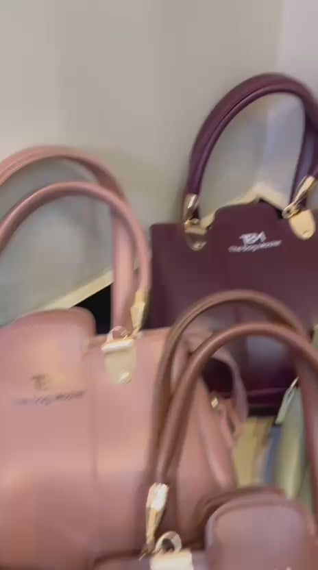 3 Pieces Ladies Handbag Elegant Design Premium Quality Smooth Finish Easy Carry -